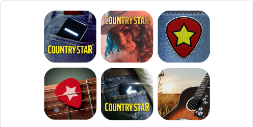 CountryStar app icon design explorations