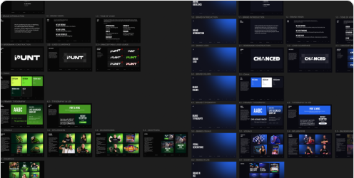Punt and Chanced visual identity system