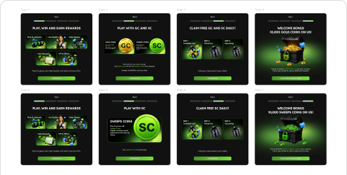 Onboarding experience screens